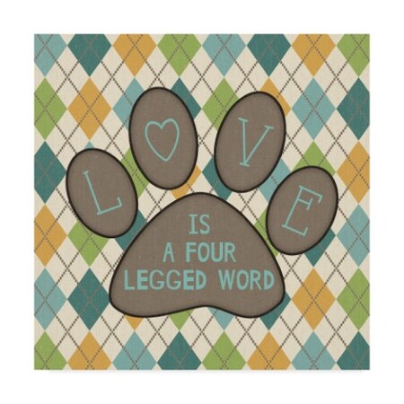 Trademark Fine Art Doggy Sayin II by Pela Studio, 35x35-Inch Fine Art, Multicolor